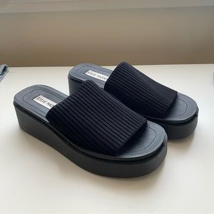 Steve Madden Balanced Black Slide 6